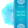 Vector luxury wedding invitation with mandala