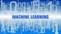 Vector machine learning text, binary code abstraction background graphic Royalty Free Stock Photo