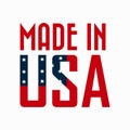 Made in USA. Icon. Symbol. Vector illustration. EPS 10.