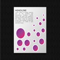 vector magenta circles flyer design