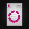 vector magenta shapes flyer design