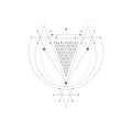 Vector magic alchemy symbol. geometric logo for spirituality, occultism, tattoo art and print. ideal for imagination