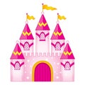 Vector Magic Fairytale Castle. Castle vector illustration Royalty Free Stock Photo
