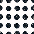 Vector magic seamless pattern with constellations and stars. Royalty Free Stock Photo