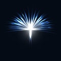 Vector magic white rays glow light effect .Christmas design element. Star burst Royalty Free Stock Photo