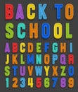 Vector magnets alphabet numbers font