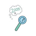 Vector magnifier lens icon Royalty Free Stock Photo