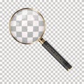 Vector Magnifier on a Transparent Background. Magnifying Glass Icon. Search, Research, Detective or Investigation Icon Royalty Free Stock Photo