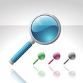 Vector magnifying glass Royalty Free Stock Photo