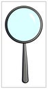 Vector magnifying glass flat icon. Vector Flat illustration of Magnifier for web design, logo, icon, app, UI Royalty Free Stock Photo