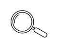 Vector Magnifying glass Icon isolated on white background. Search illustration Royalty Free Stock Photo