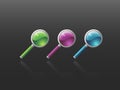 Vector Magnifying Glass Icon Set Royalty Free Stock Photo