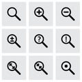 Vector magnifying glass icon set Royalty Free Stock Photo