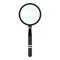 Vector magnifying glass isolated on white in a flat style Royalty Free Stock Photo