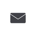 Vector mail icon. Envelope symbol shape Element for design interface mobile app or website. Simple envelope sign Royalty Free Stock Photo