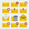 Vector mail icons set Royalty Free Stock Photo