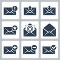 Vector mail icons set Royalty Free Stock Photo