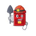 Vector mailbox with a the miner mascot