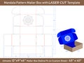 Vector Mailer Box LASER CUT Dieline Template Royalty Free Stock Photo