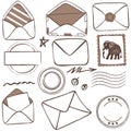 Vector of of mailing icons