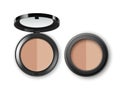 Vector Makeup Powder with Mirror on Background