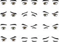 Vector male eyes in different emotion