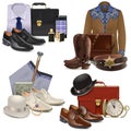 Vector Male Fashion Accessories Set 2 Royalty Free Stock Photo