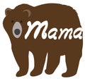 Vector Illustration of a Mama Bear Royalty Free Stock Photo