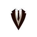 Vector Man Jacket, Official Clothes, Black Tie Event, Icon.