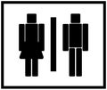 Vector Man & Woman restroom sign Royalty Free Stock Photo