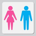 Vector Man & Woman restroom sign Royalty Free Stock Photo