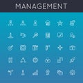 Vector Management Line Icons