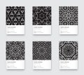 Vector Mandala Black and White Graphic Trendy Vertical Business Royalty Free Stock Photo