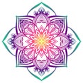 Vector mandala. Bright illustration. Pattern with peacock, background, kaleidoscope, india