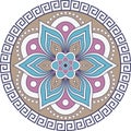 Vector mandala. Decorative round colorful floral ornament Royalty Free Stock Photo