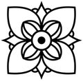 Vector mandala flower