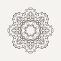 Vector mandala. Mehndi lace tattoo. Oriental weave.