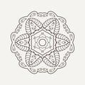 Vector mandala. Mehndi lace tattoo. Oriental weave.