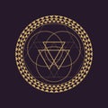 Vector mandala sacred geometry illustration Royalty Free Stock Photo