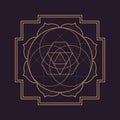 Vector mandala sacred geometry illustration