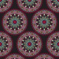 Vector Mandala seamless colored pattern, decorative ornament Royalty Free Stock Photo