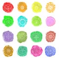 Vector mandala set Royalty Free Stock Photo