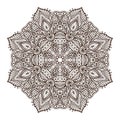 Vector mandalapattern of henna floral elements