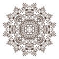 Vector mandalapattern of henna floral elements