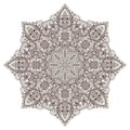 Vector mandalapattern of henna floral elements