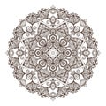 Vector mandalapattern of henna floral elements