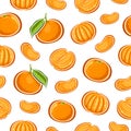 Vector Mandarin seamless pattern