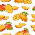 Vector Mango Seamless Pattern Royalty Free Stock Photo