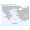 Vector map of the Ancient Troas Royalty Free Stock Photo