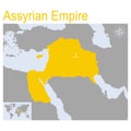 Vector map of  Assyrian Empire Royalty Free Stock Photo